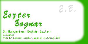 eszter bognar business card