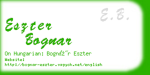 eszter bognar business card